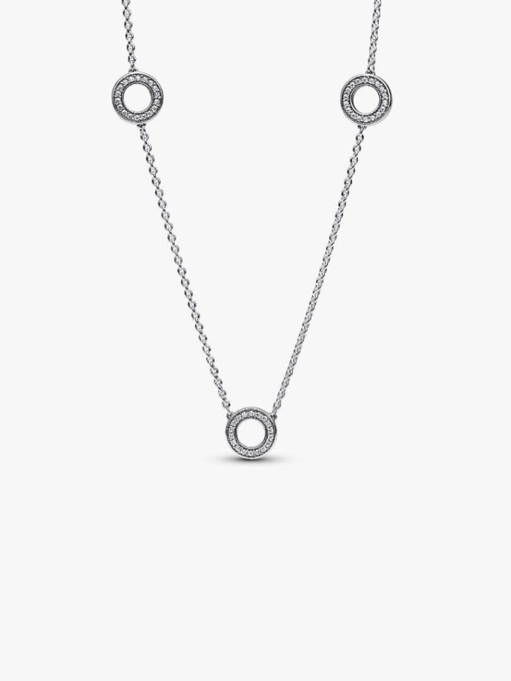 Pandora Pavé Circles Chain Necklace